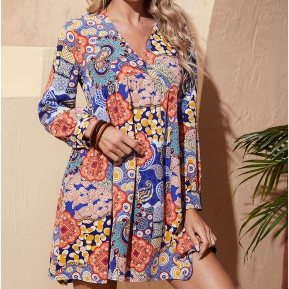 LAST ONE 🔥 Floral & Paisley Print Dress